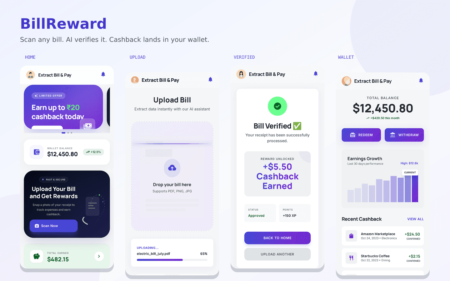 BillReward — Scan Bills, Earn Cashback