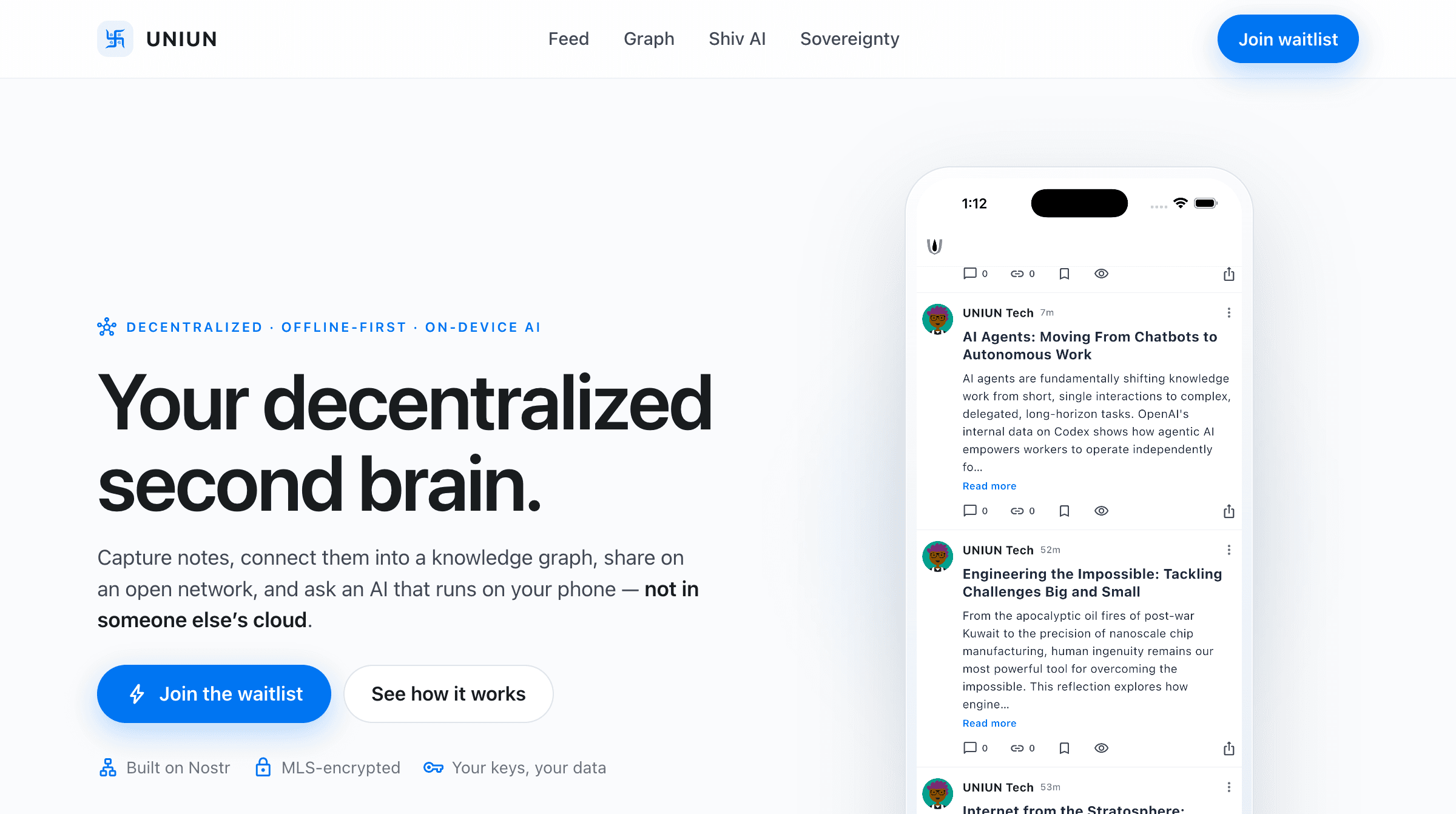 UNIUN — Decentralized Second Brain